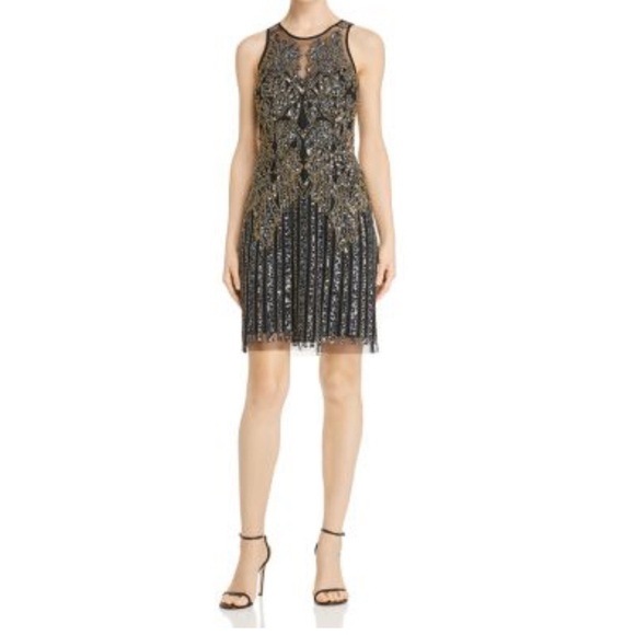 Aidan Mattox Beaded Cocktail Dress Size 2.. Retail $395 - Picture 1 of 8